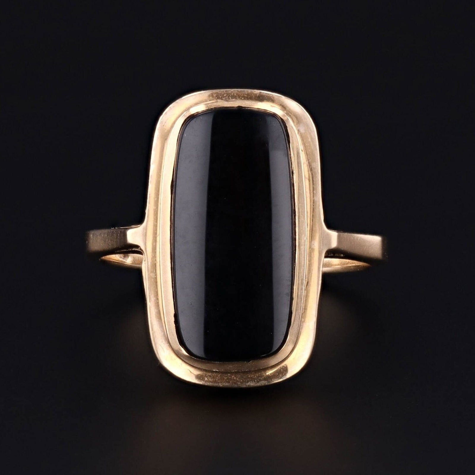 Onyx Ring | Vintage Onyx Ring - Trademark Antiques