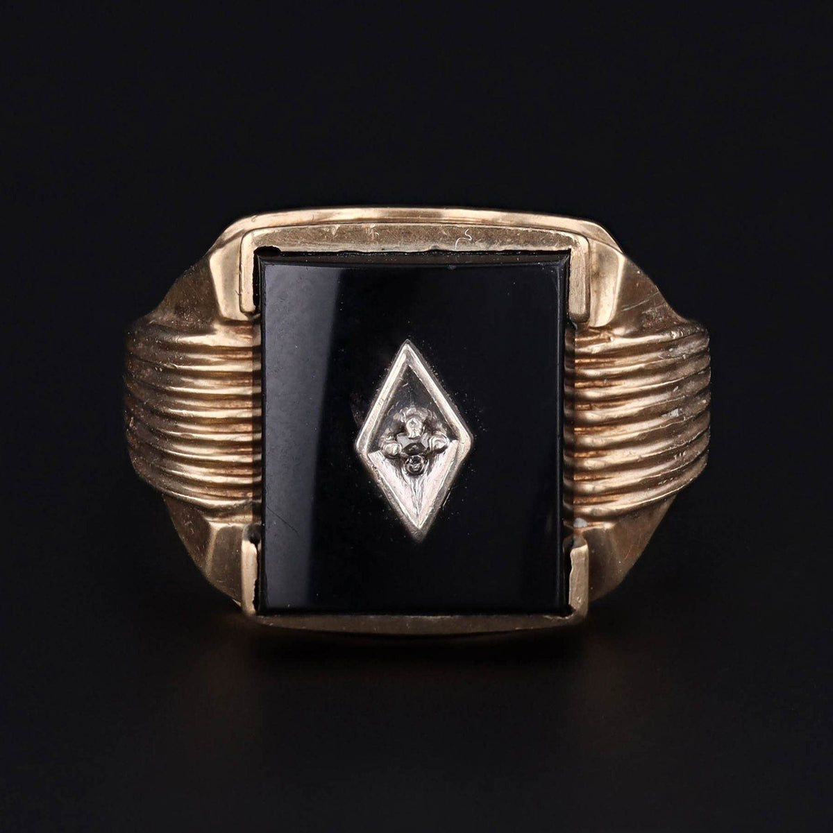 Onyx Ring | Vintage Ring - Trademark Antiques
