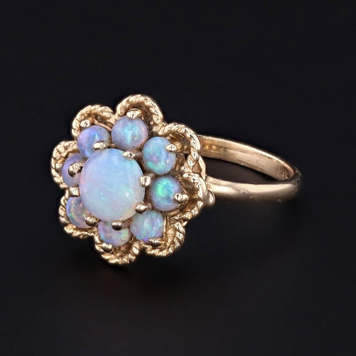 Opal Cluster Ring | Vintage Ring - Trademark Antiques