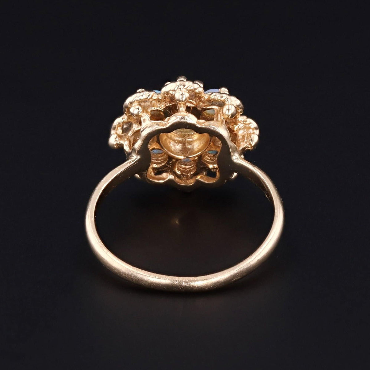 Opal Cluster Ring | Vintage Ring - Trademark Antiques