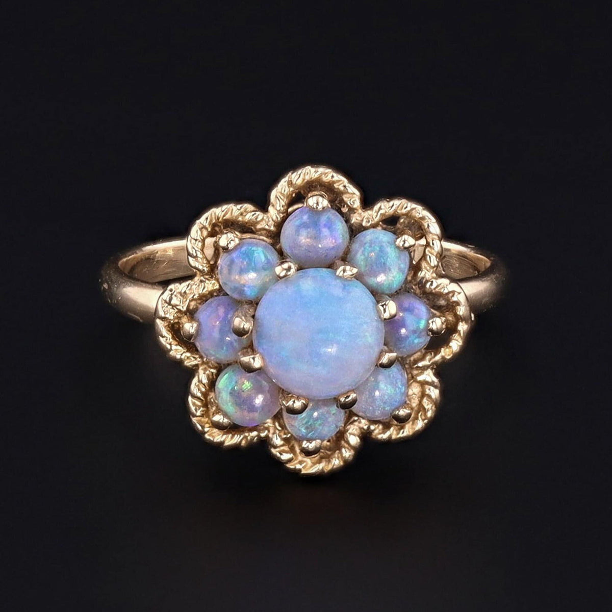 Opal Cluster Ring | Vintage Ring - Trademark Antiques