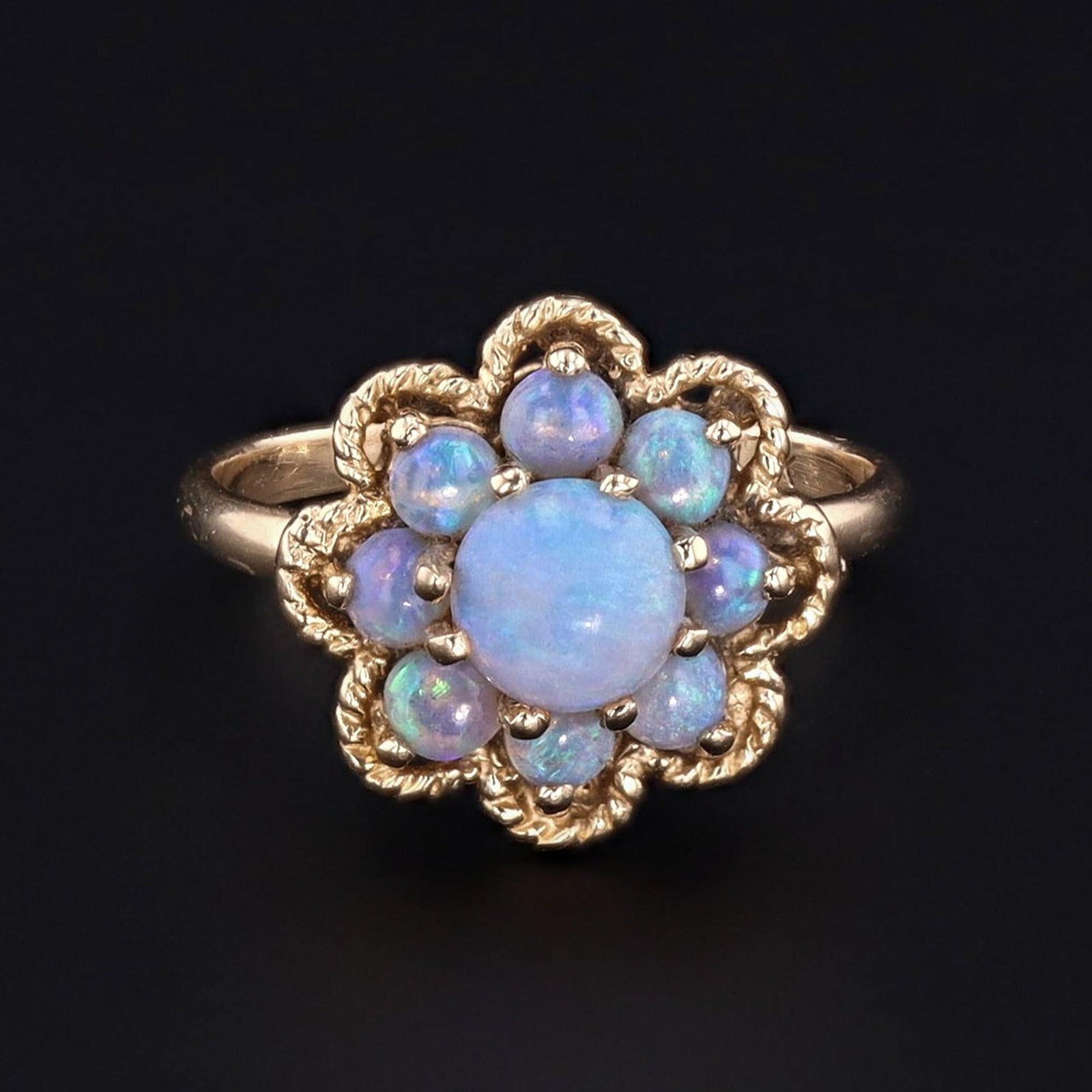 Opal Cluster Ring | Vintage Ring - Trademark Antiques