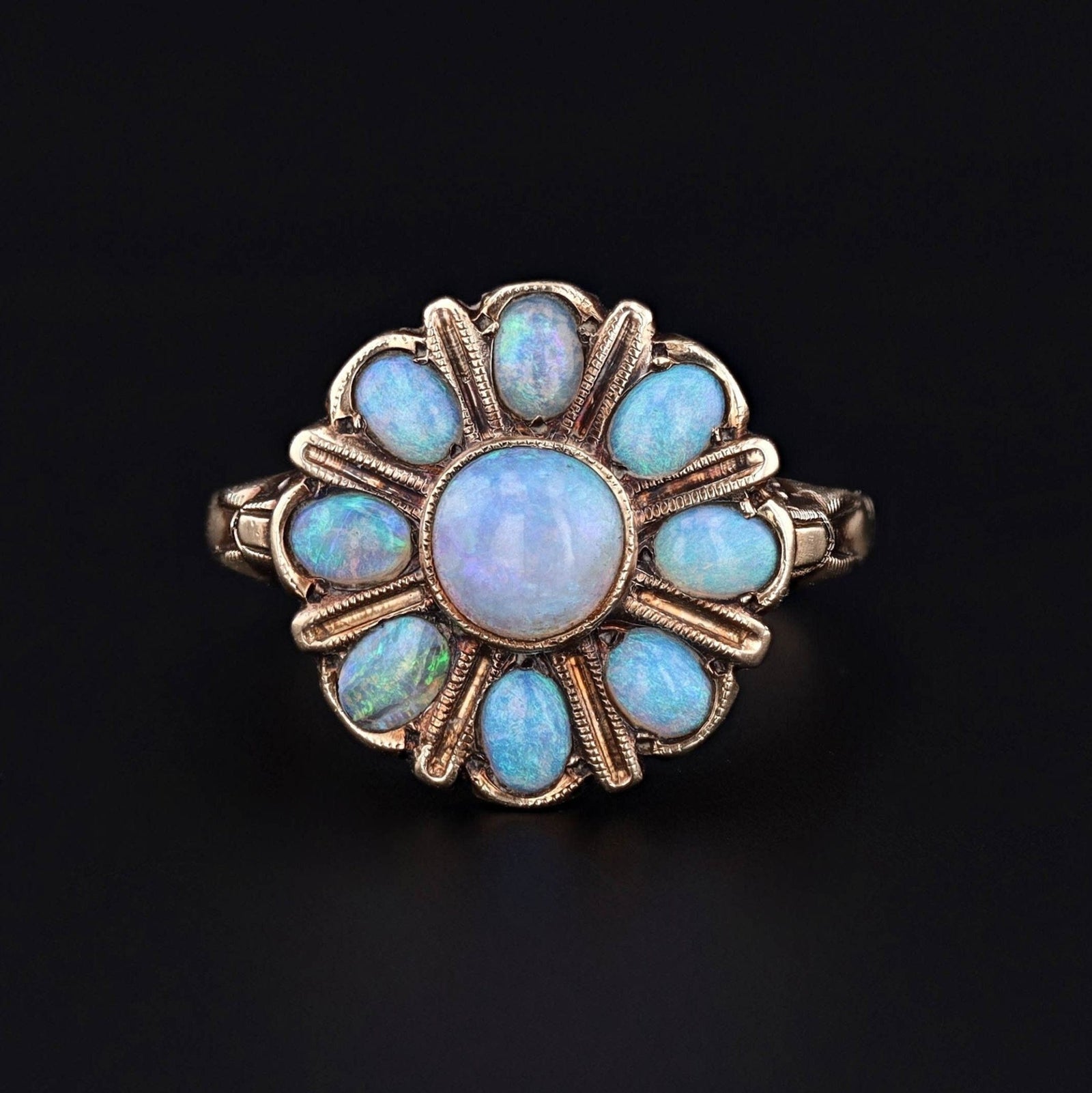 Opal Cluster Ring | Vintage Ring - Trademark Antiques
