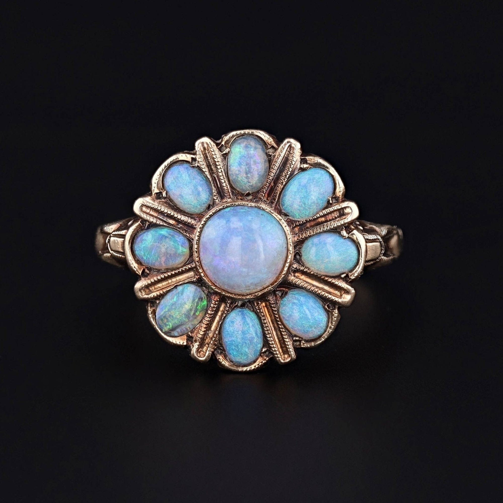 Opal Cluster Ring | Vintage Ring - Trademark Antiques