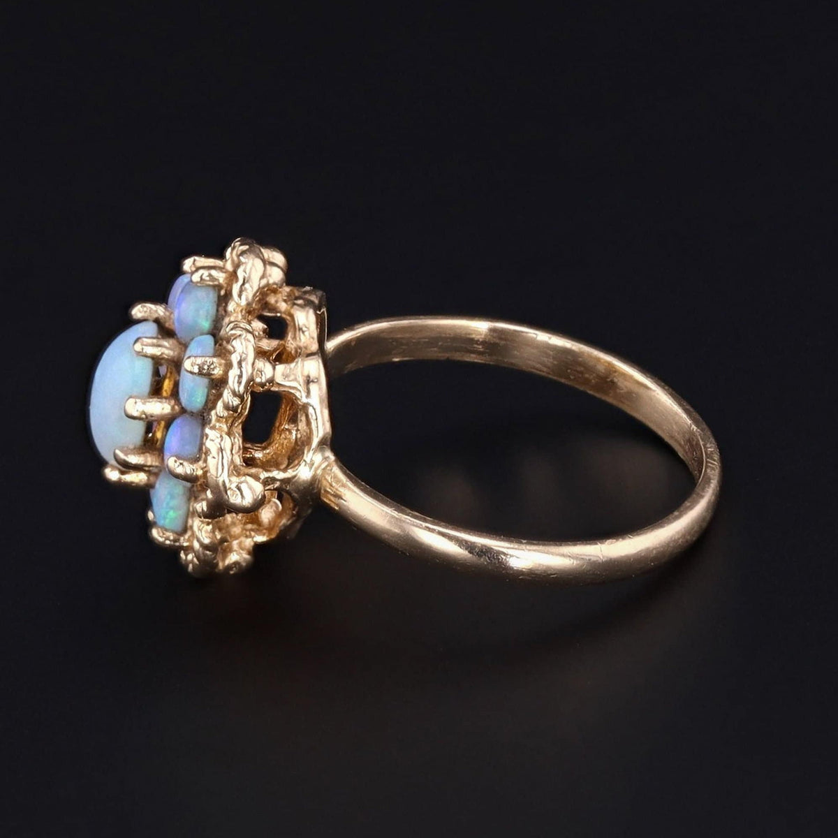 Opal Cluster Ring | Vintage Ring - Trademark Antiques