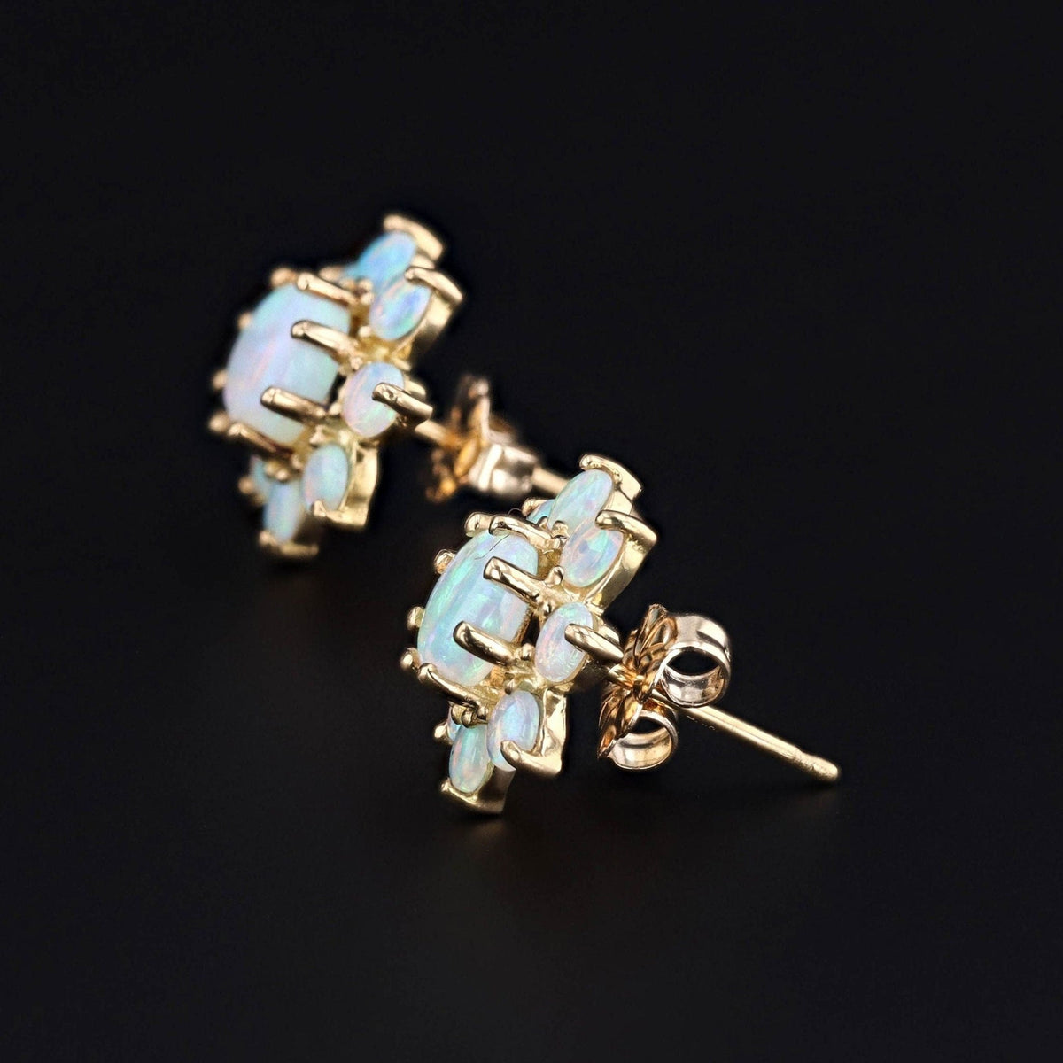 Opal Earrings | Vintage Earrings - Trademark Antiques