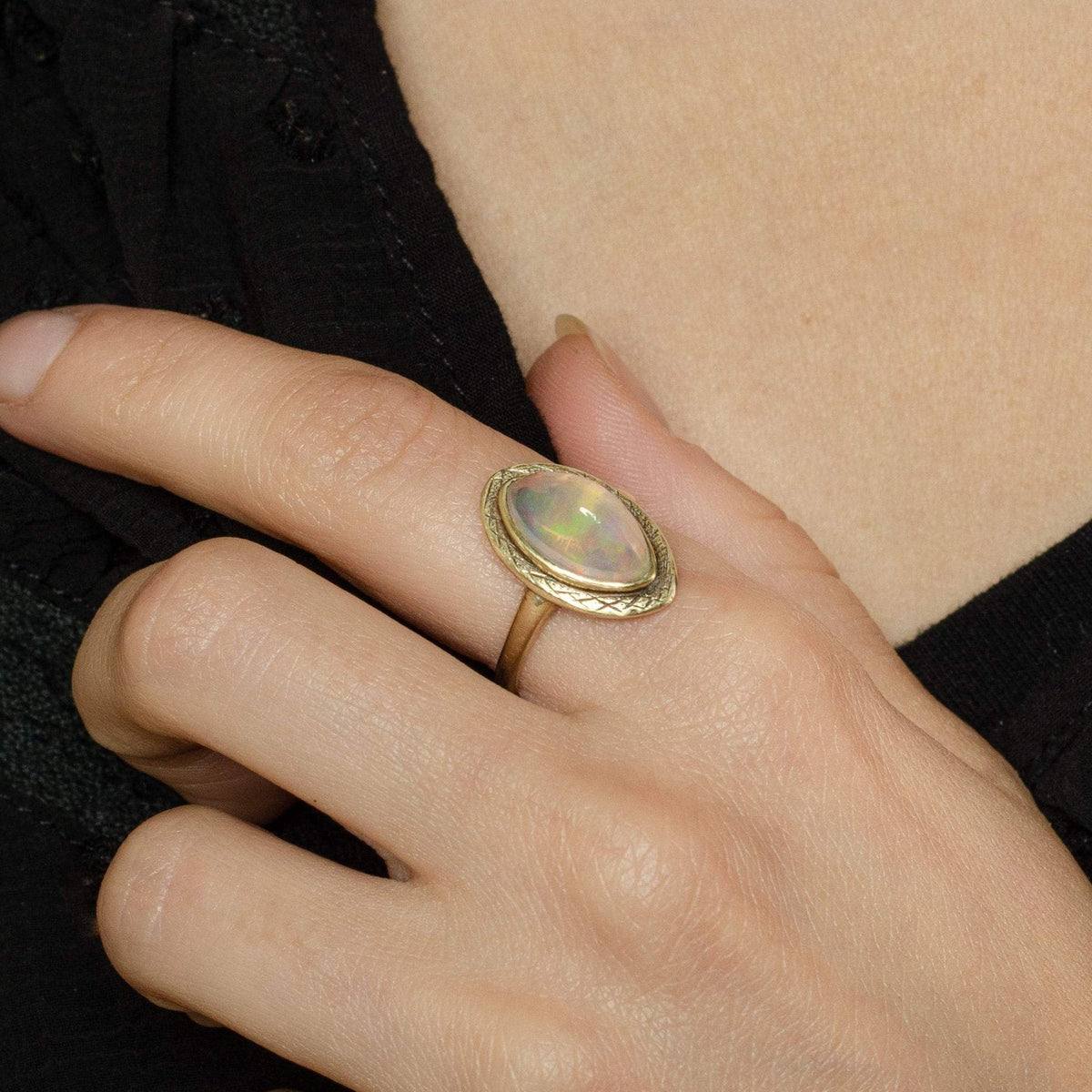 Opal Ring | 14k Gold Ring - Trademark Antiques