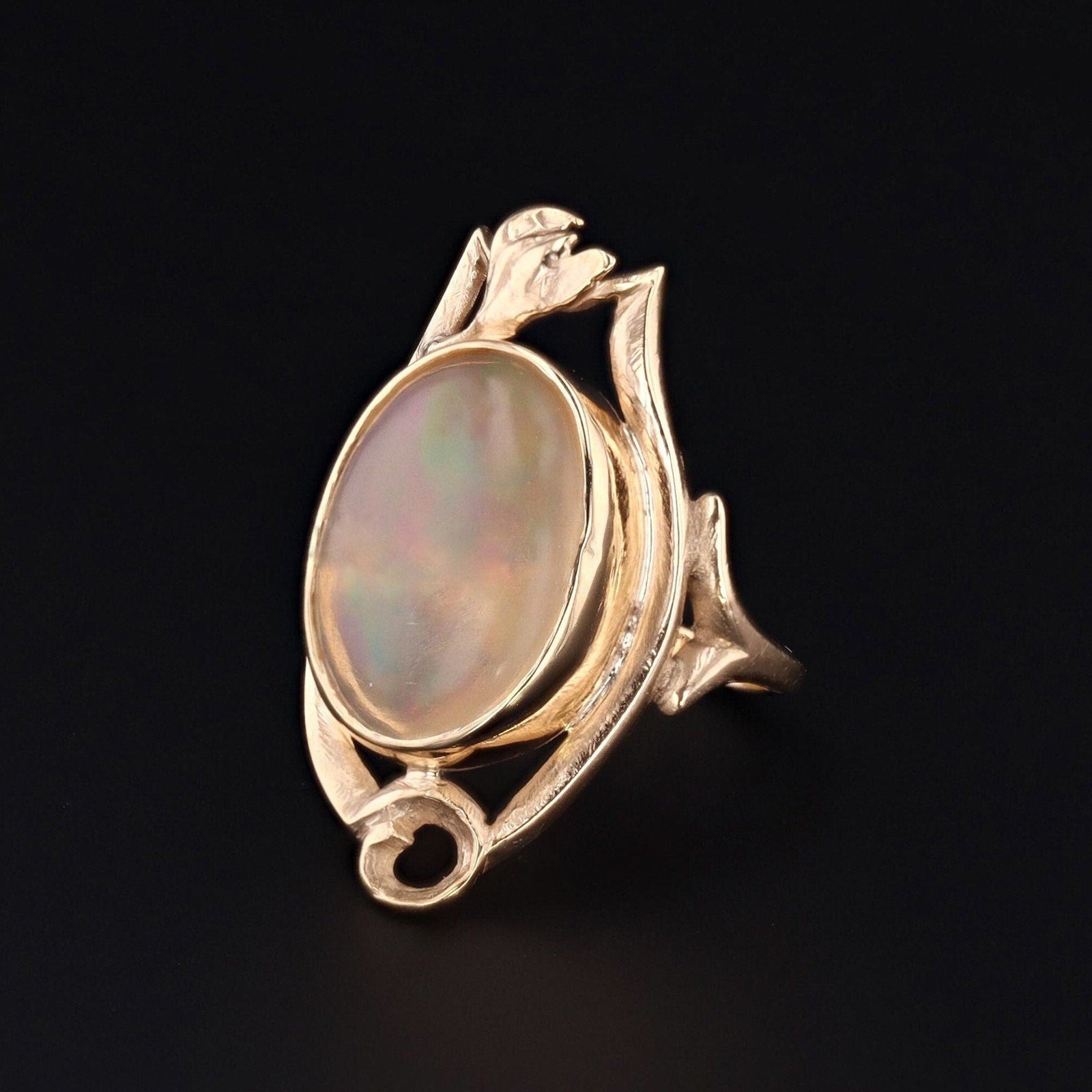 Opal Ring | Crystal Opal Ring - Trademark Antiques