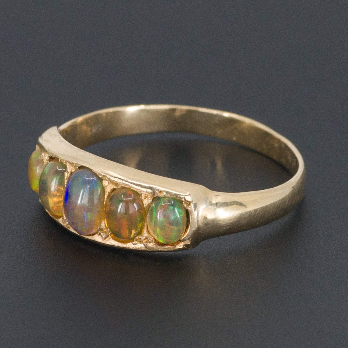 Opal Ring | Fire Opal Ring - Trademark Antiques