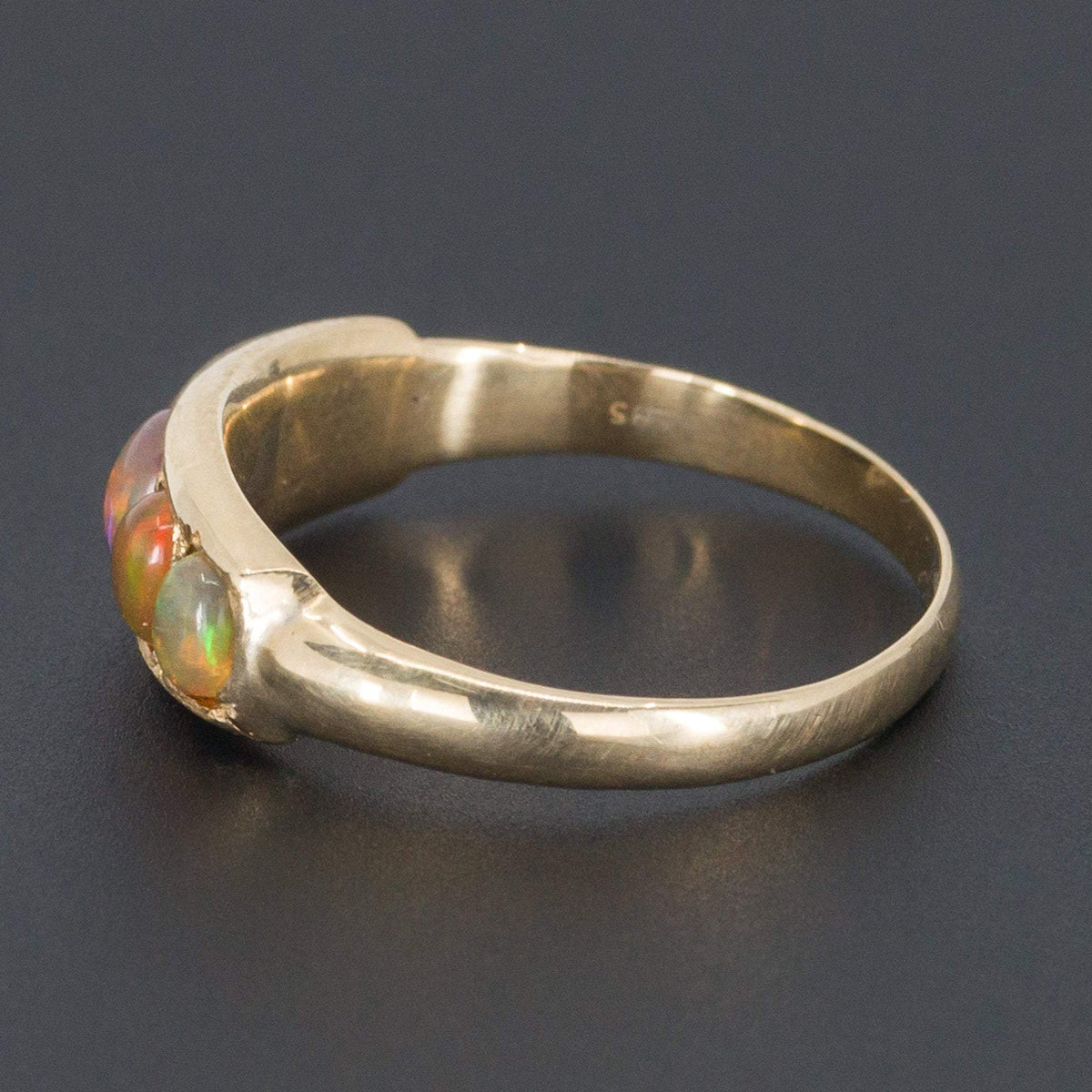 Opal Ring | Fire Opal Ring - Trademark Antiques