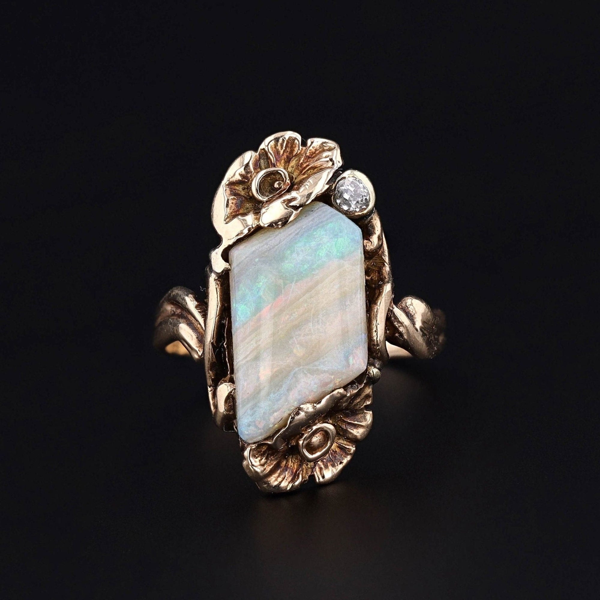 Opal Ring | Flower Ring - Trademark Antiques