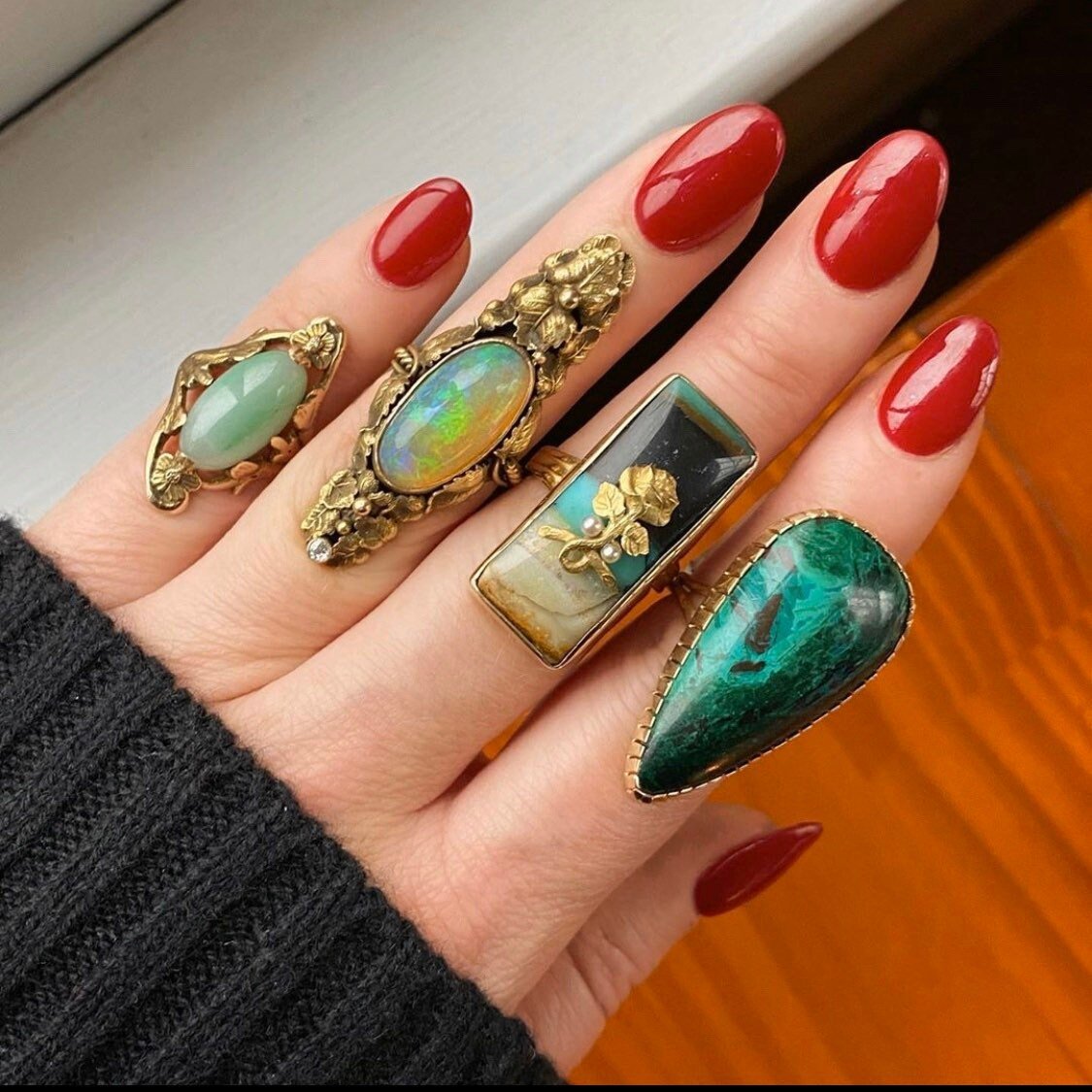 Opal Ring | Opal Statement Ring - Trademark Antiques