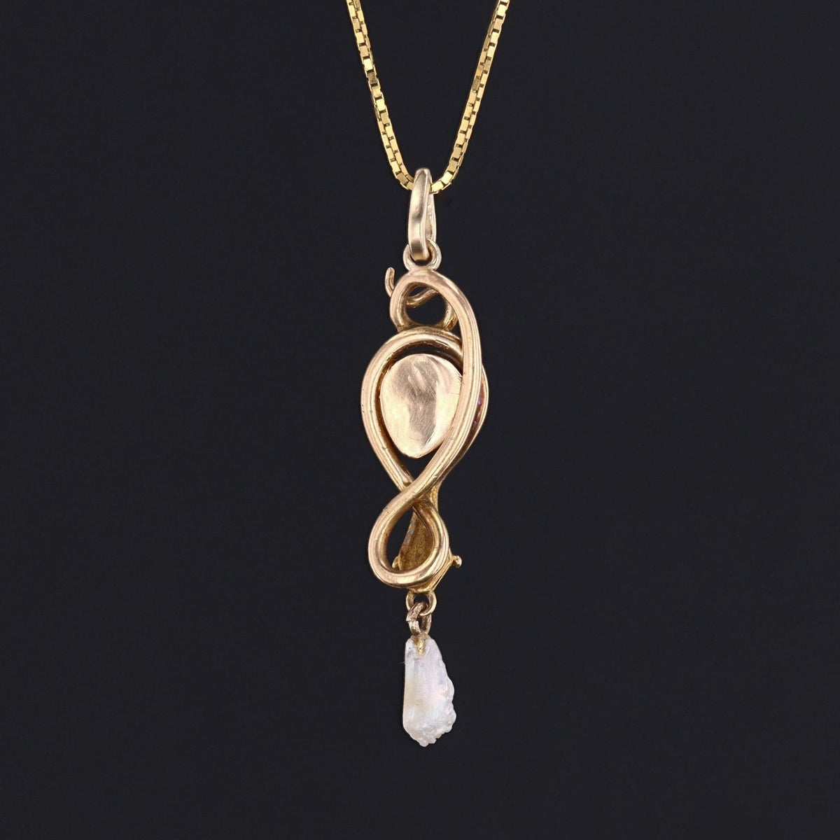 Opal Snake Pendant | Antique Pin Conversion - Trademark Antiques