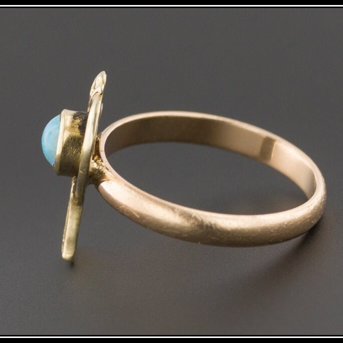 Opal Stickpin Conversion Ring | Antique Opal Stickpin Ring - Trademark Antiques