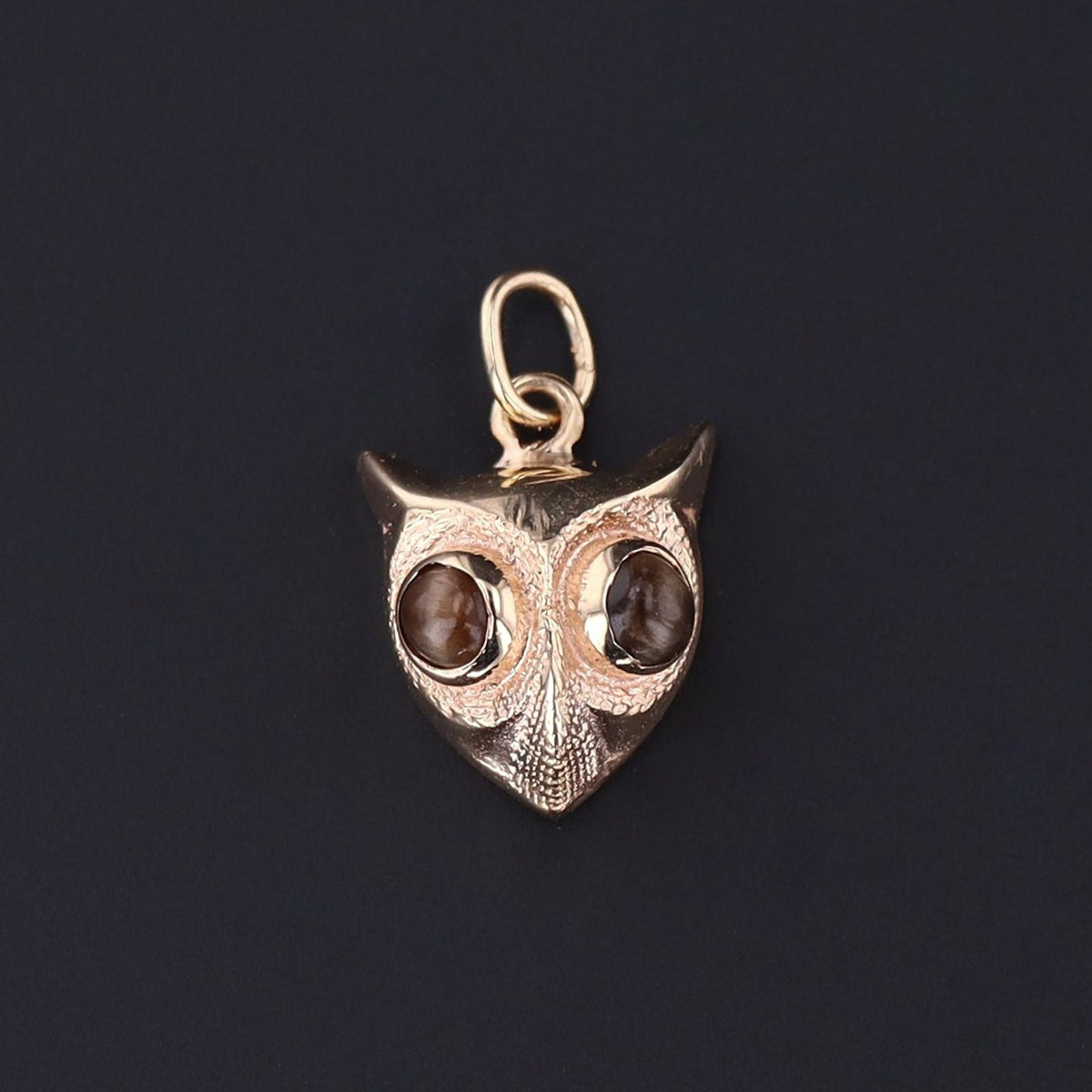 Owl Charm | 14k Gold Owl Charm - Trademark Antiques