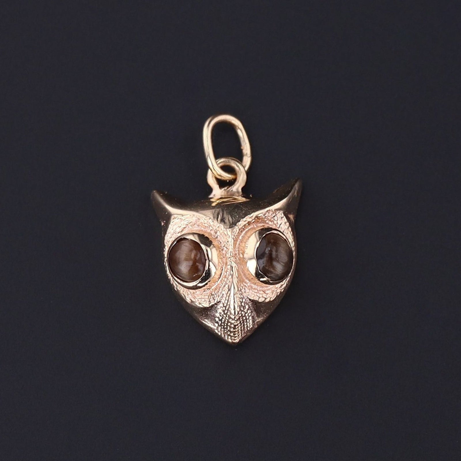 Owl Charm | 14k Gold Owl Charm - Trademark Antiques