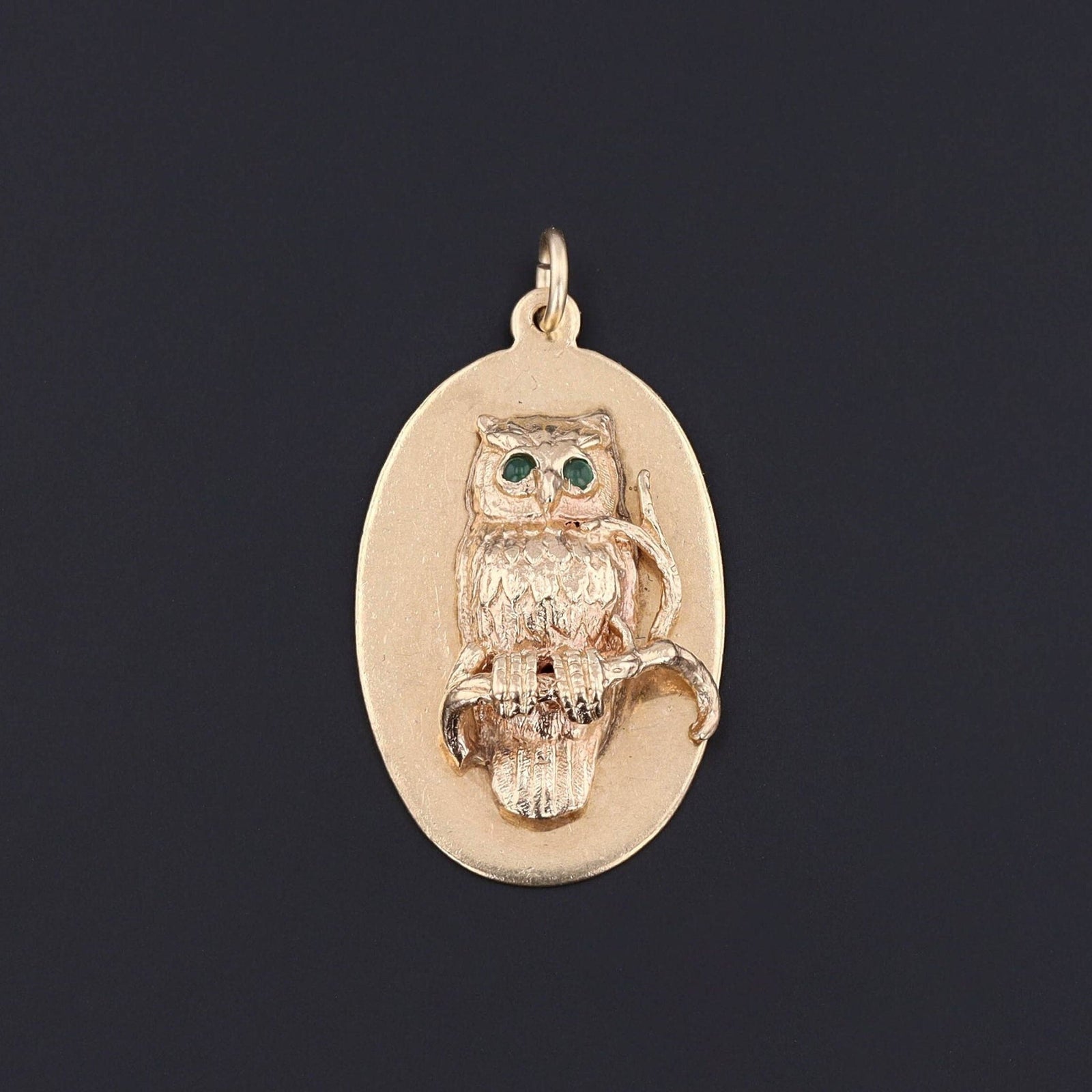 Owl Charm | Gold Owl Charm - Trademark Antiques