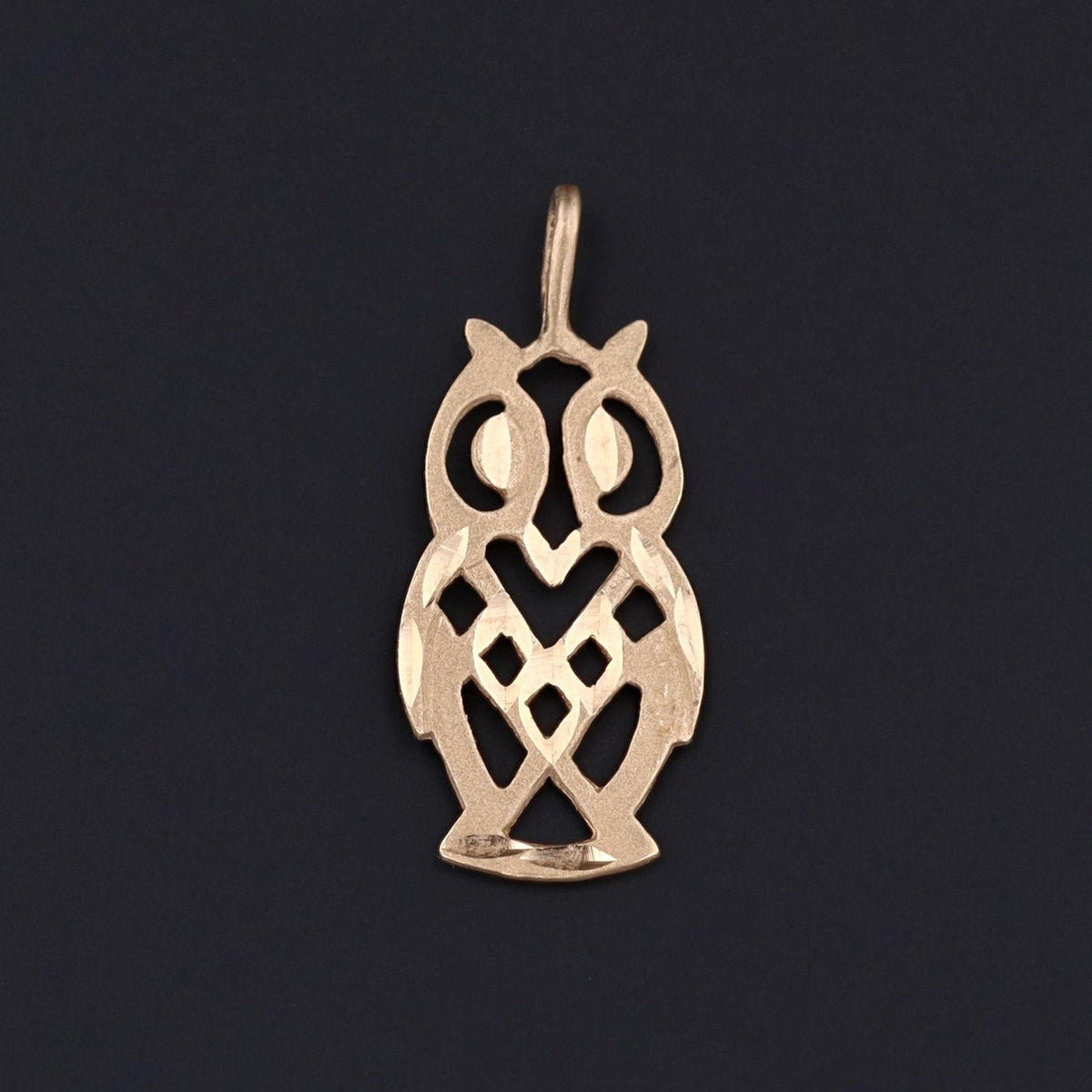 Owl Charm | Gold Owl Charm - Trademark Antiques