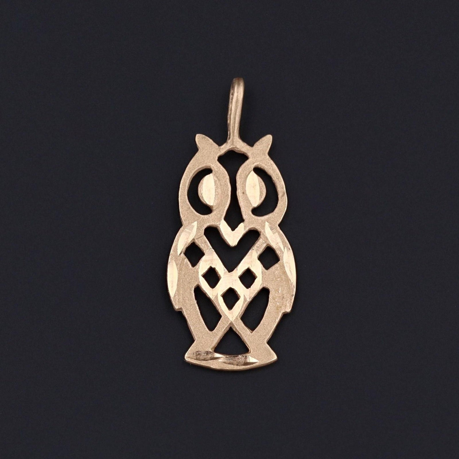 Owl Charm | Gold Owl Charm - Trademark Antiques