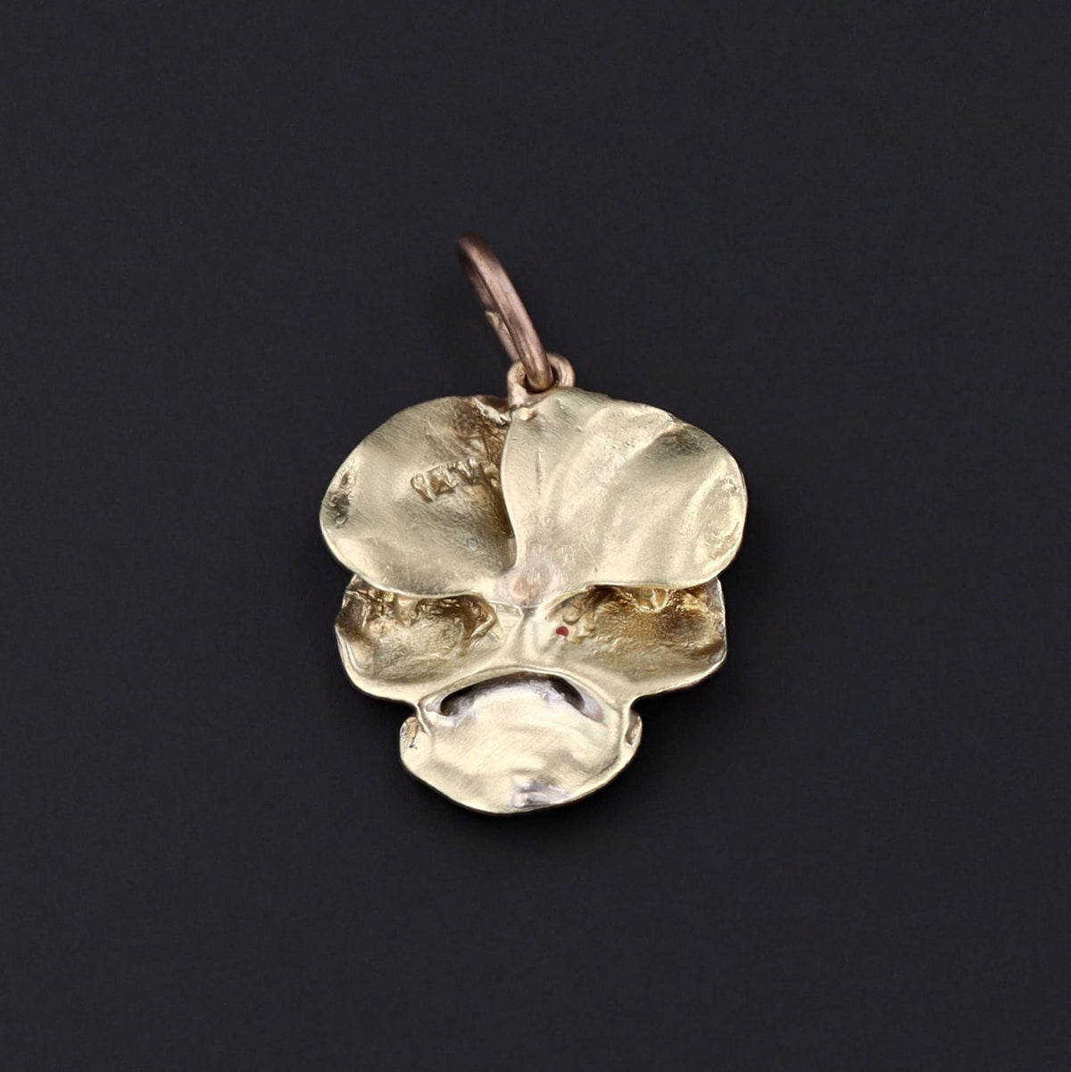Pansy Charm | 14k Gold Charm - Trademark Antiques