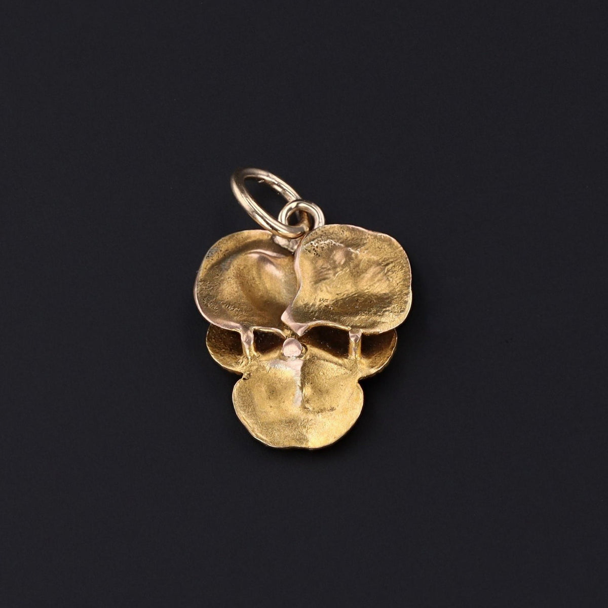 Pansy Charm | Antique Pansy Charm with Pearl - Trademark Antiques