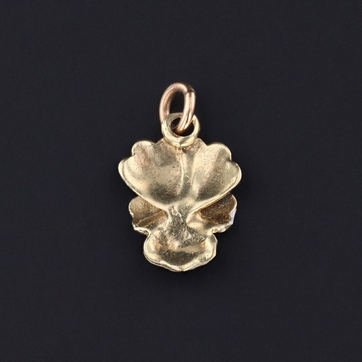 Pansy Charm | Blue Enamel Pansy Pendant - Trademark Antiques