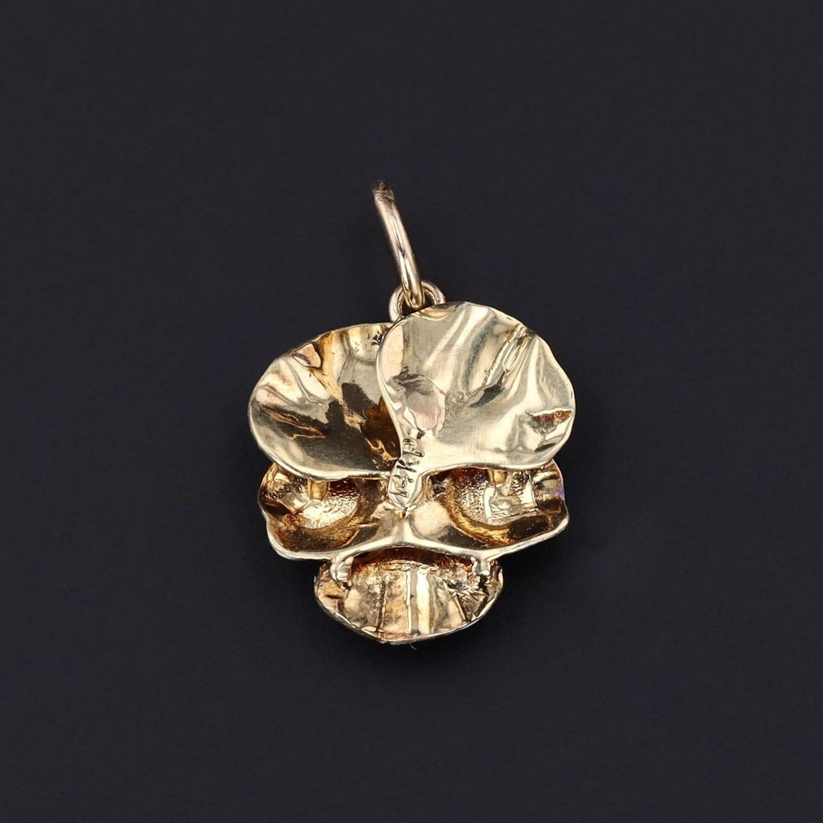 Pansy Charm | Blue Flower Charm - Trademark Antiques