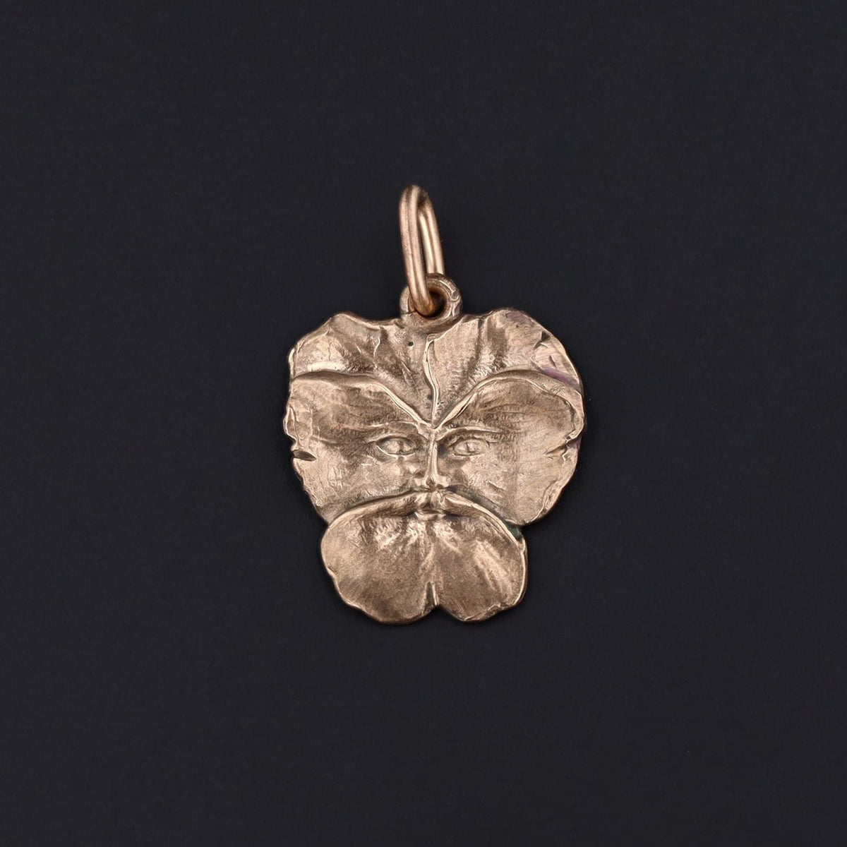 Pansy Man Charm | Green Man Charm - Trademark Antiques