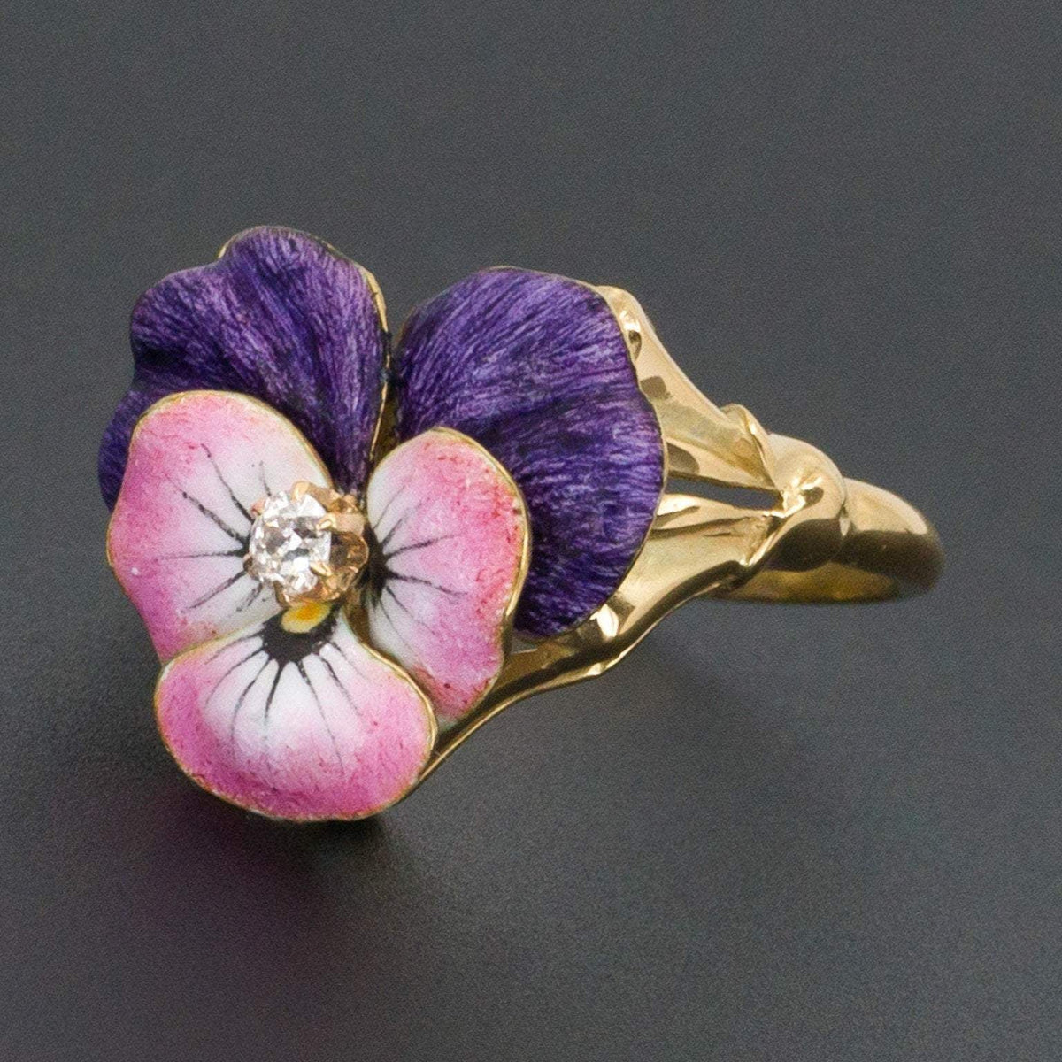 Pansy Ring | Antique Pansy Ring - Trademark Antiques