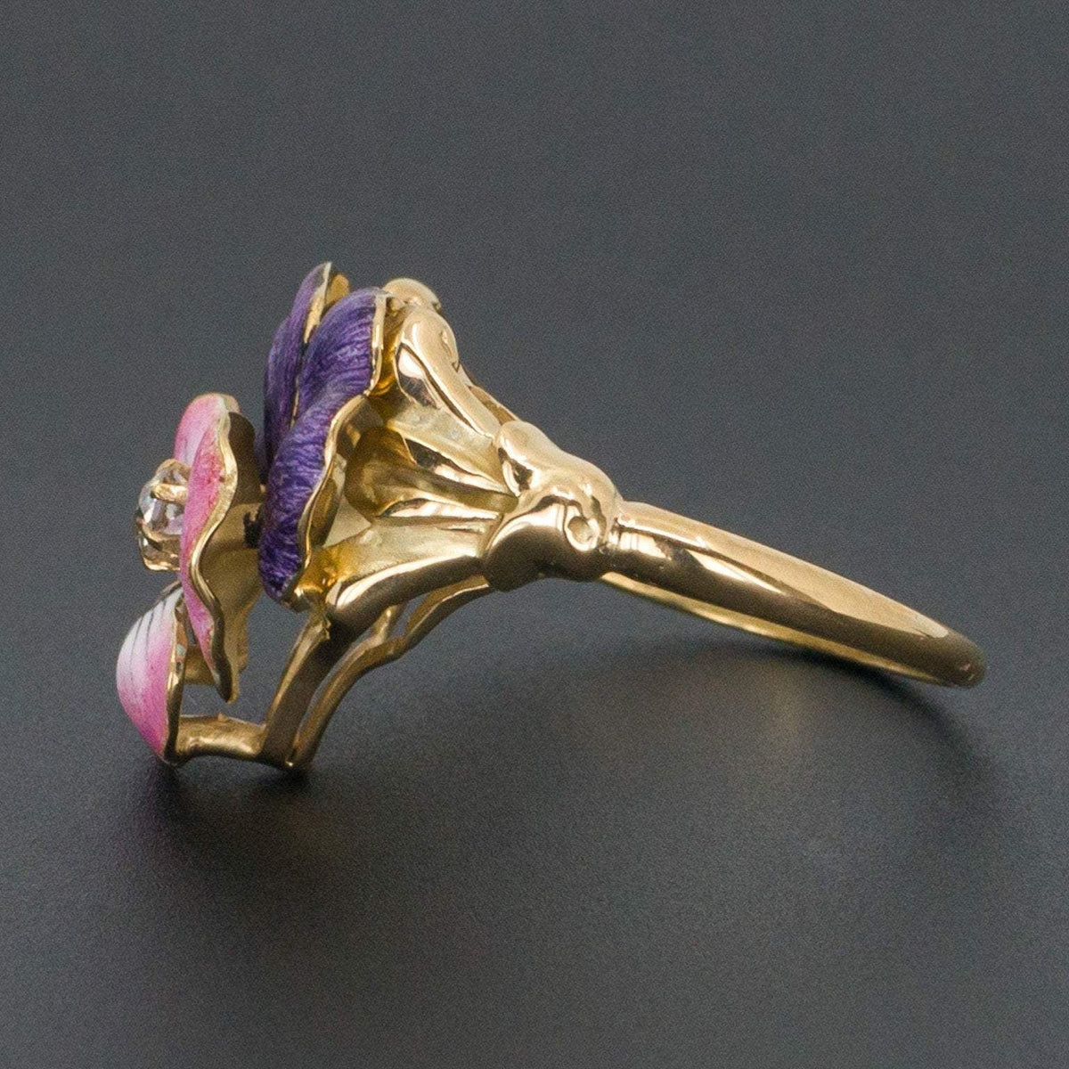 Pansy Ring | Antique Pansy Ring - Trademark Antiques