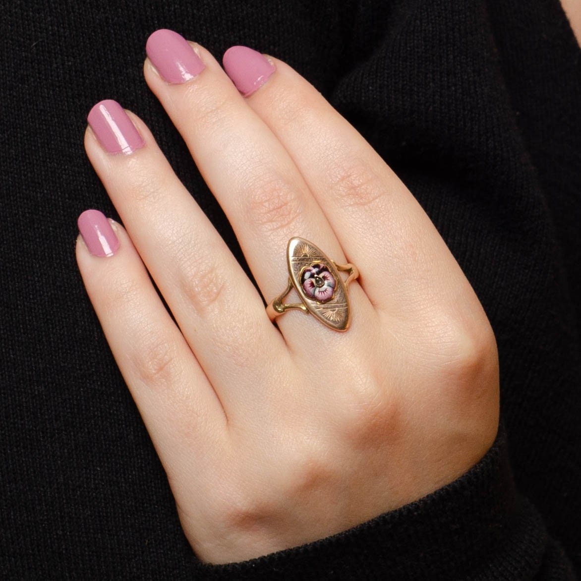 Pansy Ring | Antique Ring - Trademark Antiques