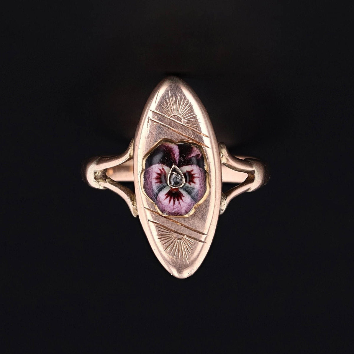 Pansy Ring | Antique Ring - Trademark Antiques