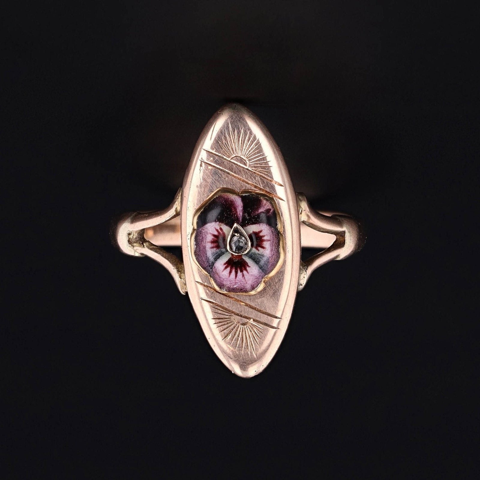 Pansy Ring | Antique Ring - Trademark Antiques