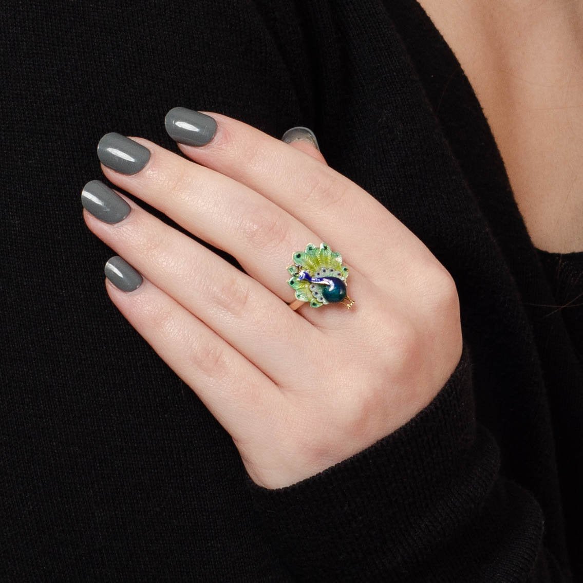Peacock Ring | Vintage Ring - Trademark Antiques