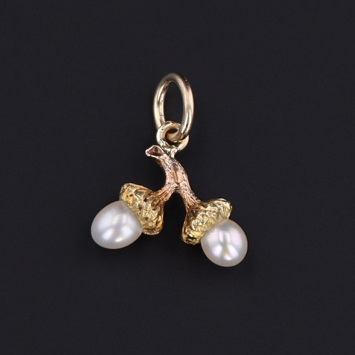 Pearl Acorn Charm or Pendant | Antique Acorn Charm - Trademark Antiques