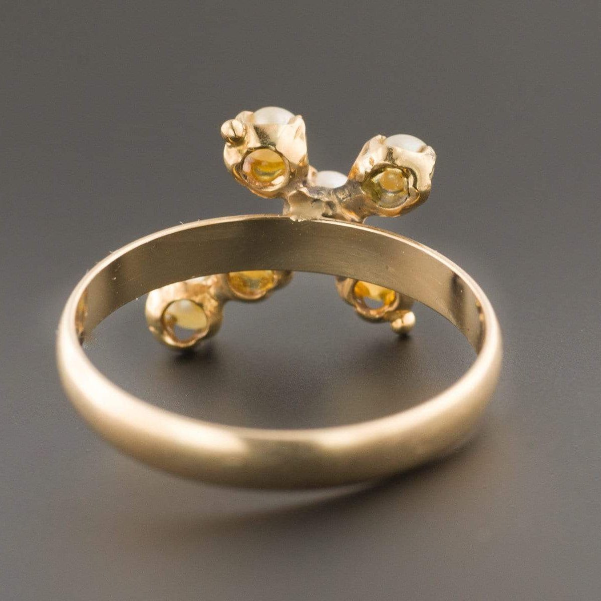 Pearl Cross Ring | Antique Pin Conversion Ring - Trademark Antiques