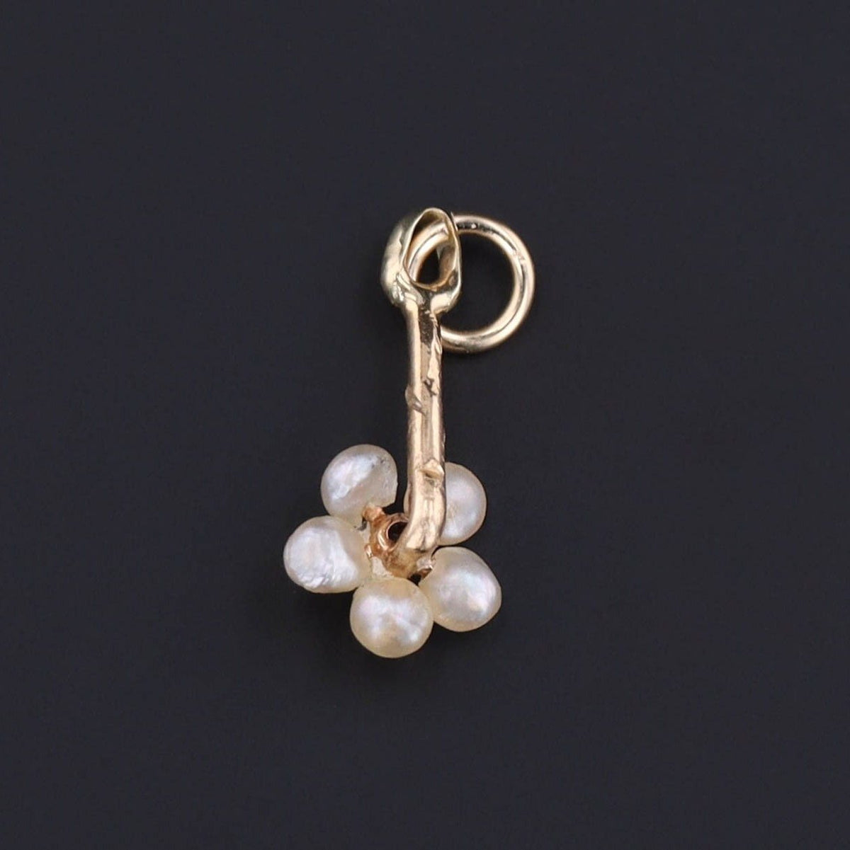 Pearl &amp; Diamond Flower Pendant | Antique Pin Conversion Pendant - Trademark Antiques