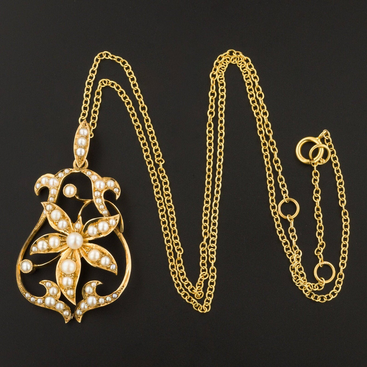 Pearl Pendant | Antique Pearl Pendant - Trademark Antiques
