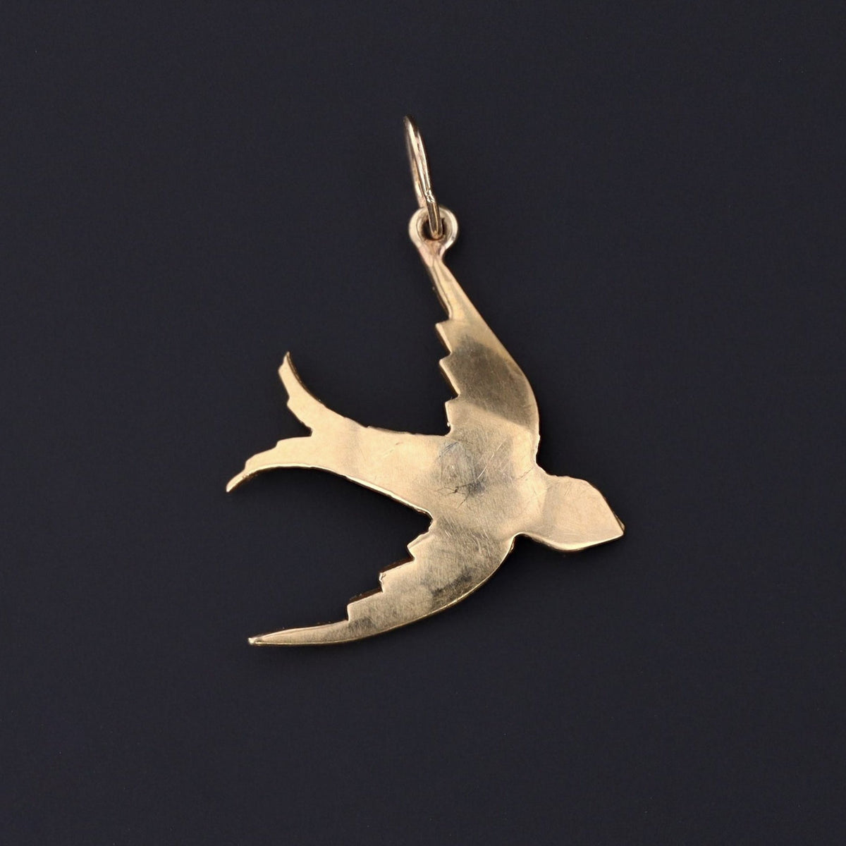 Pearl Swallow Pendant | 14k Gold Swallow Pendant - Trademark Antiques