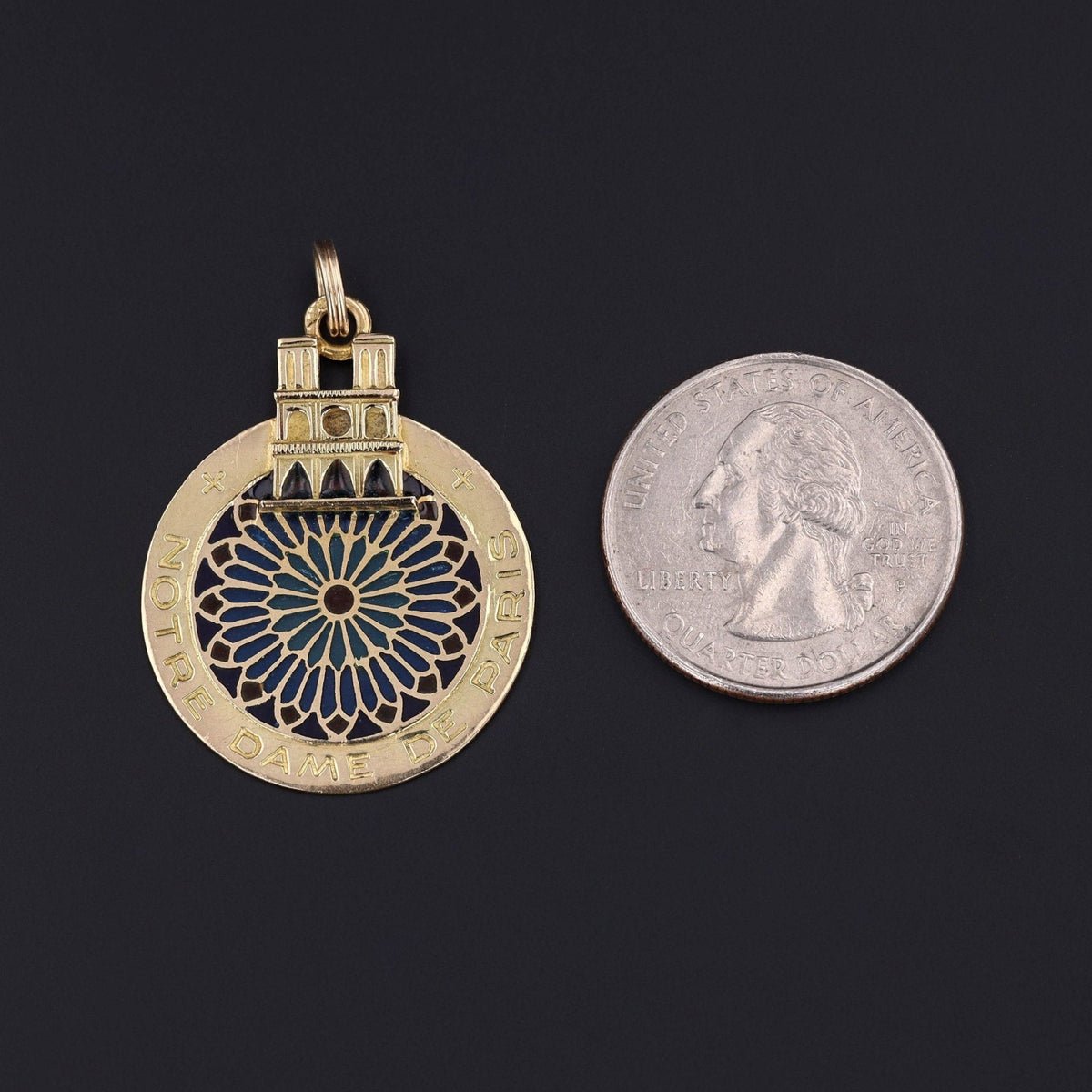 Plique - a - jour Pendant | Notre - Dame Pendant - Trademark Antiques