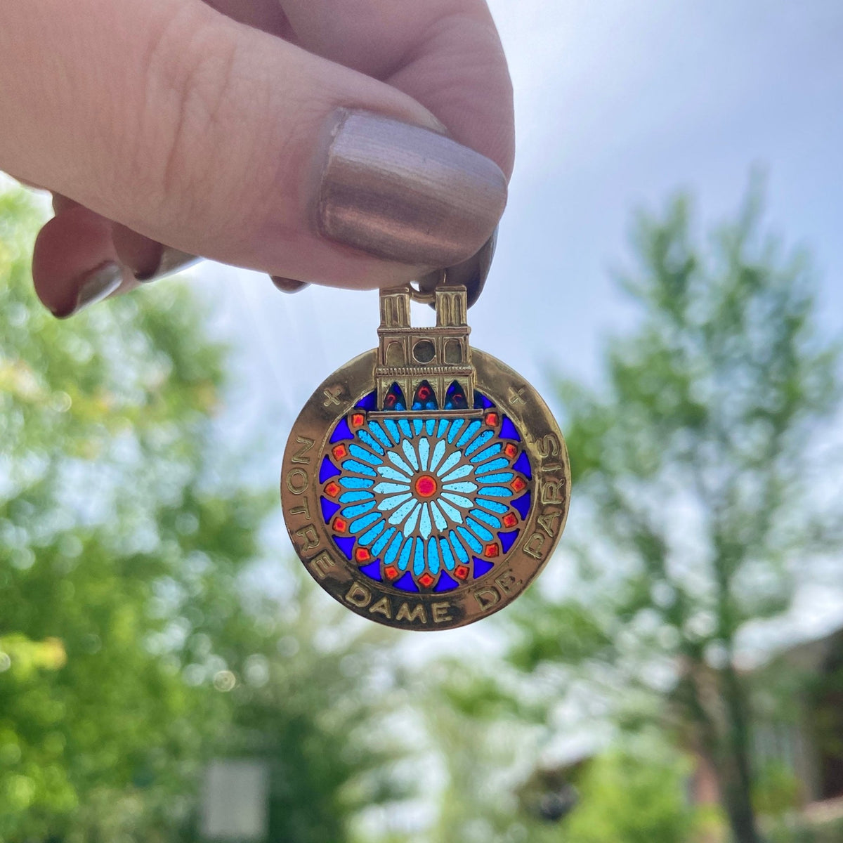 Plique - a - jour Pendant | Notre - Dame Pendant - Trademark Antiques