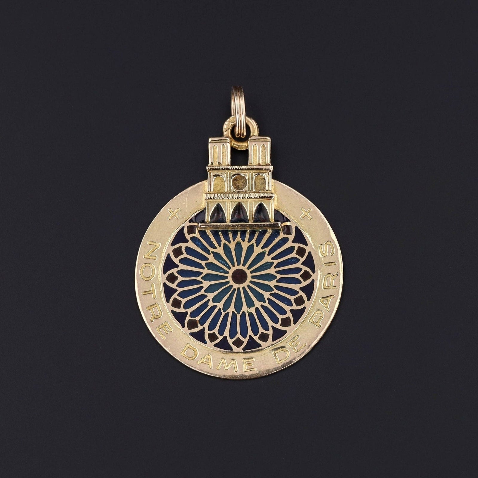 Plique - a - jour Pendant | Notre - Dame Pendant - Trademark Antiques