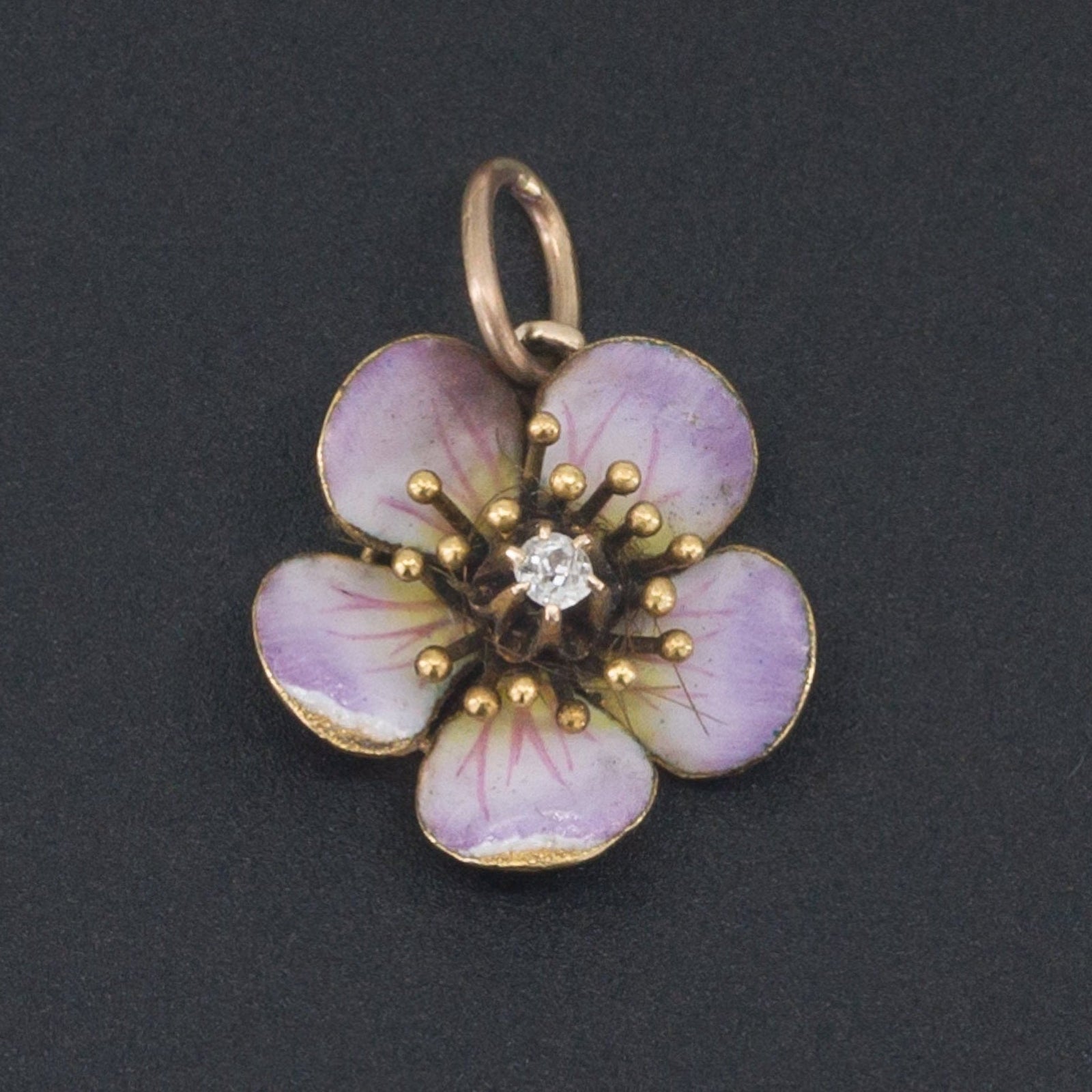 Purple Flower Charm | Antique Flower - Trademark Antiques