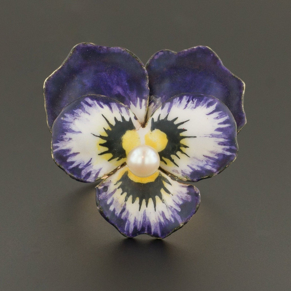 Purple Pansy Ring | 14k Gold Ring - Trademark Antiques