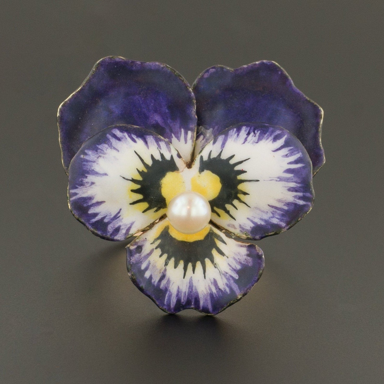 Purple Pansy Ring | 14k Gold Ring - Trademark Antiques
