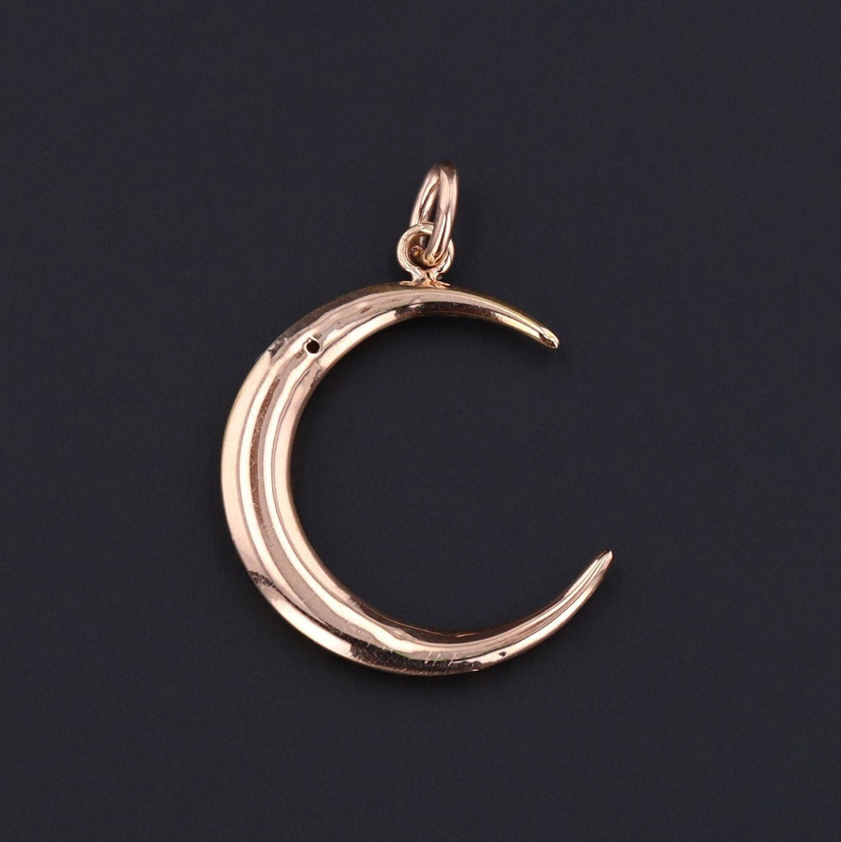 RESERVED for A. Crescent Moon Pendant | Antique Crescent Moon Charm - Trademark Antiques