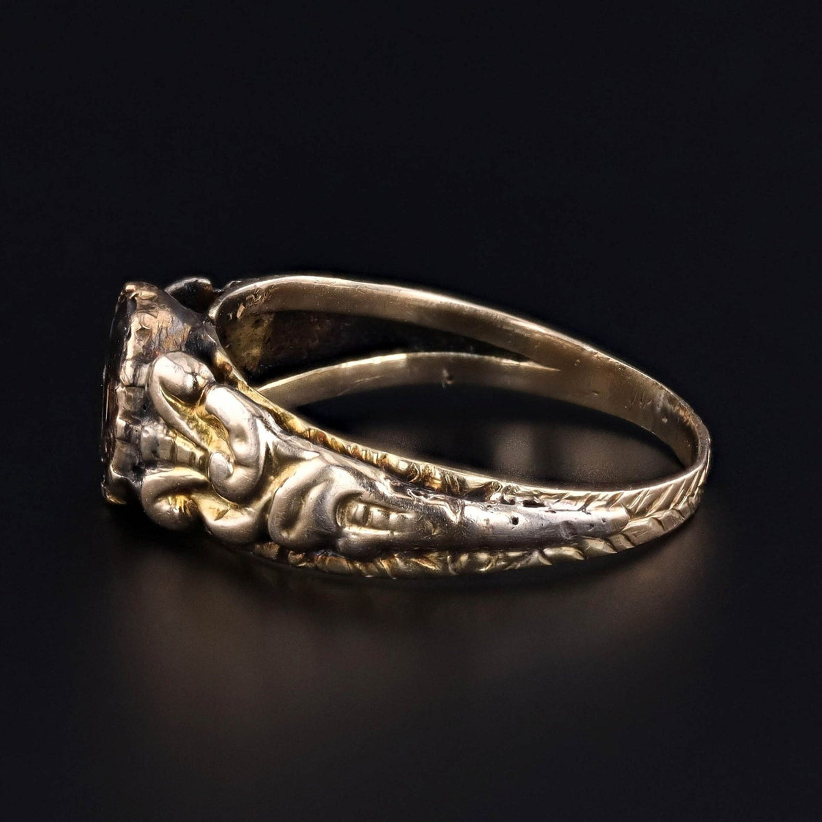 RESERVED for N. - Georgian Rose Cut Diamond Ring of 14k Gold - Trademark Antiques