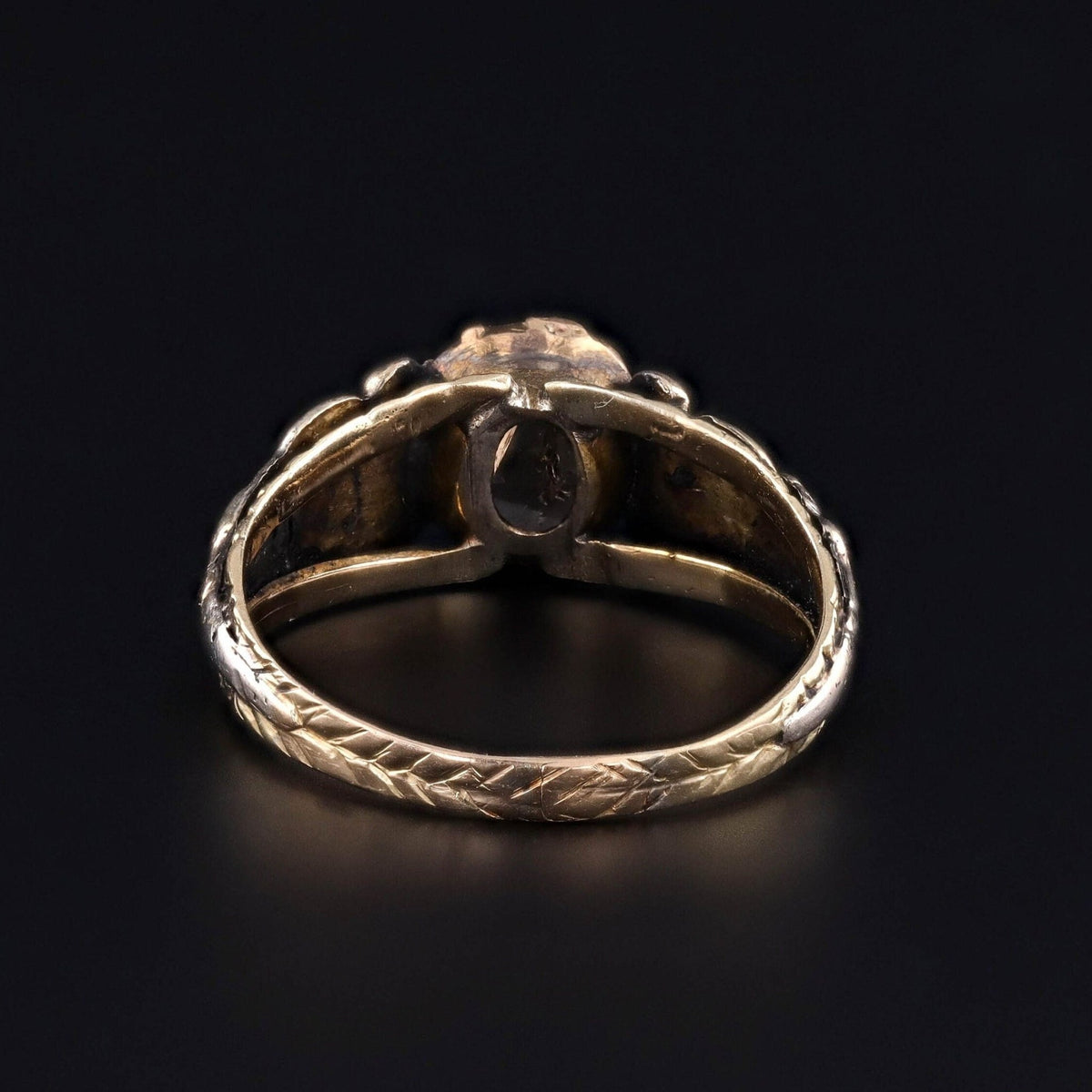 RESERVED for N. - Georgian Rose Cut Diamond Ring of 14k Gold - Trademark Antiques