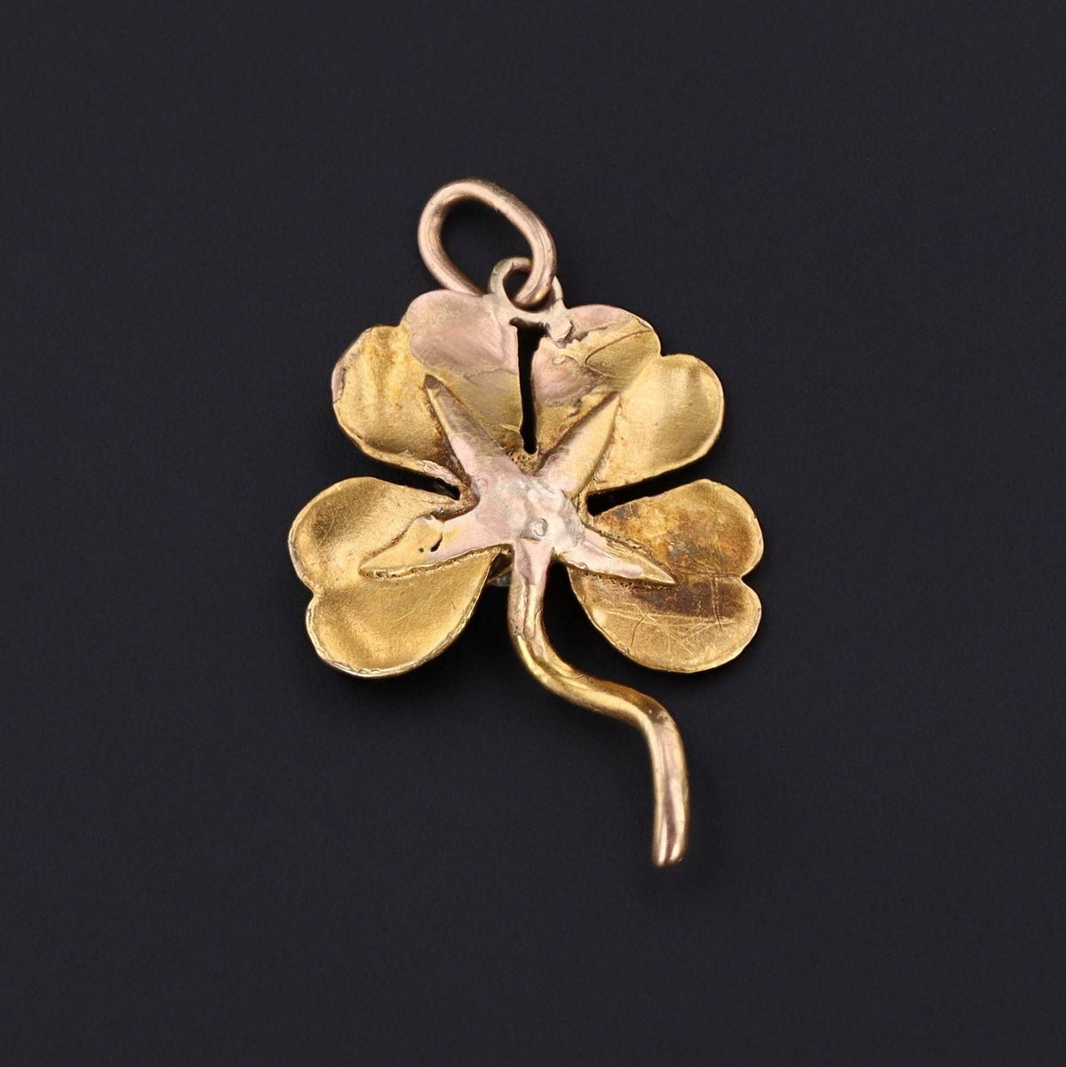 RESERVED for S. - Clover Charm | Antique Clover Charm - Trademark Antiques