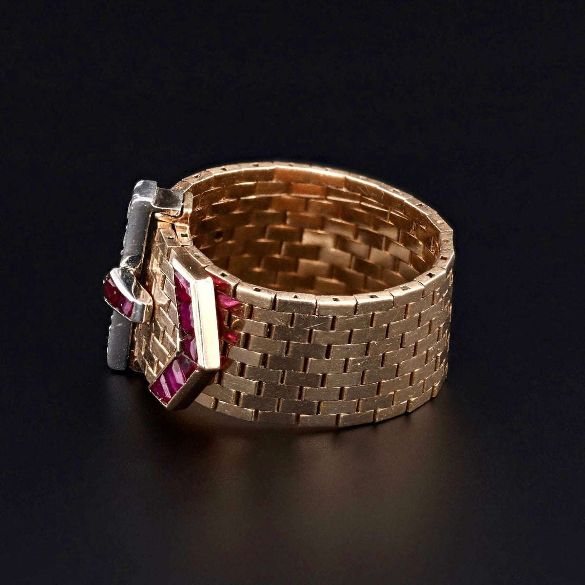 Retro Buckle Ring | Vintage Belt Buckle Ring - Trademark Antiques